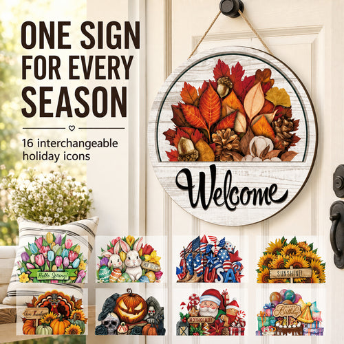 🔥 LIMITED-TIME 50% OFF — 16 Pcs Interchangeable Welcome Sign for Front Door