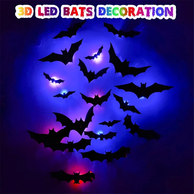 🎃 EARLY HALLOWEEN 49% OFF 🦇Halloween 3D Bat LED Wall Light Decor