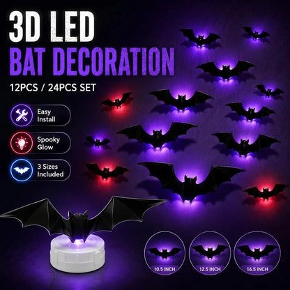 🎃 EARLY HALLOWEEN 49% OFF 🦇Halloween 3D Bat LED Wall Light Decor