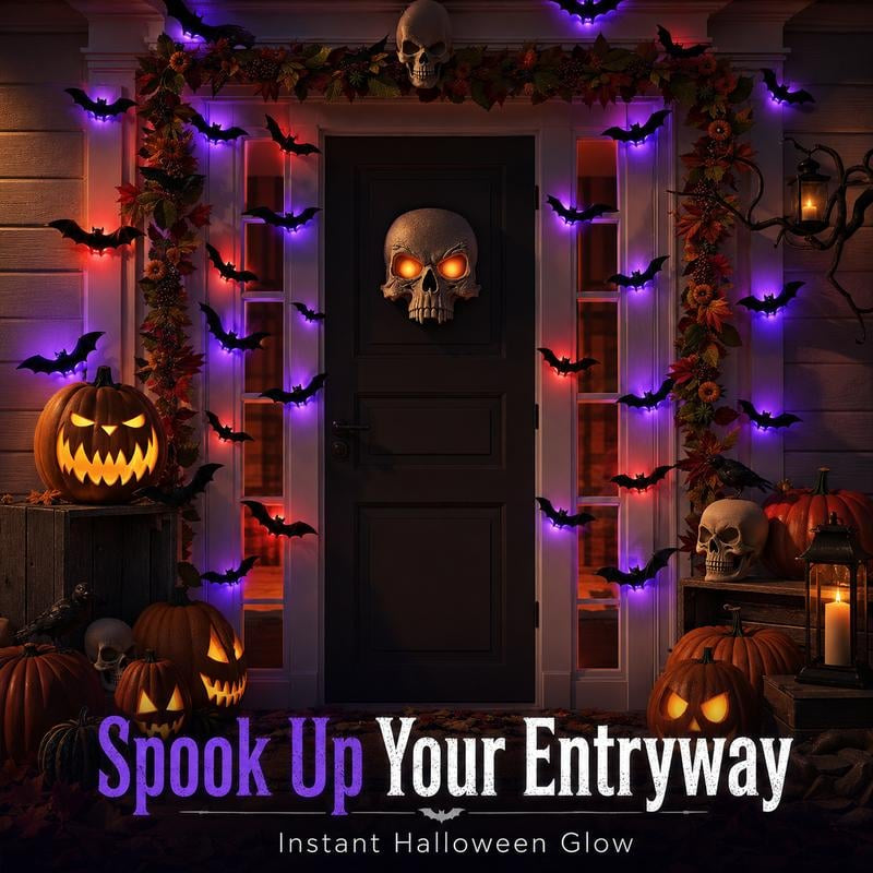 🎃 EARLY HALLOWEEN 49% OFF 🦇Halloween 3D Bat LED Wall Light Decor