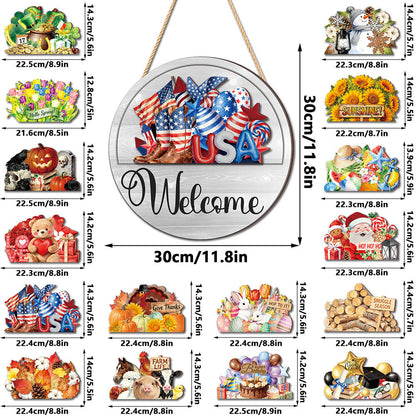 🔥 LIMITED-TIME 50% OFF — 16 Pcs Interchangeable Welcome Sign for Front Door