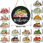 16 Pcs Interchangeable Welcome Sign for Front Door