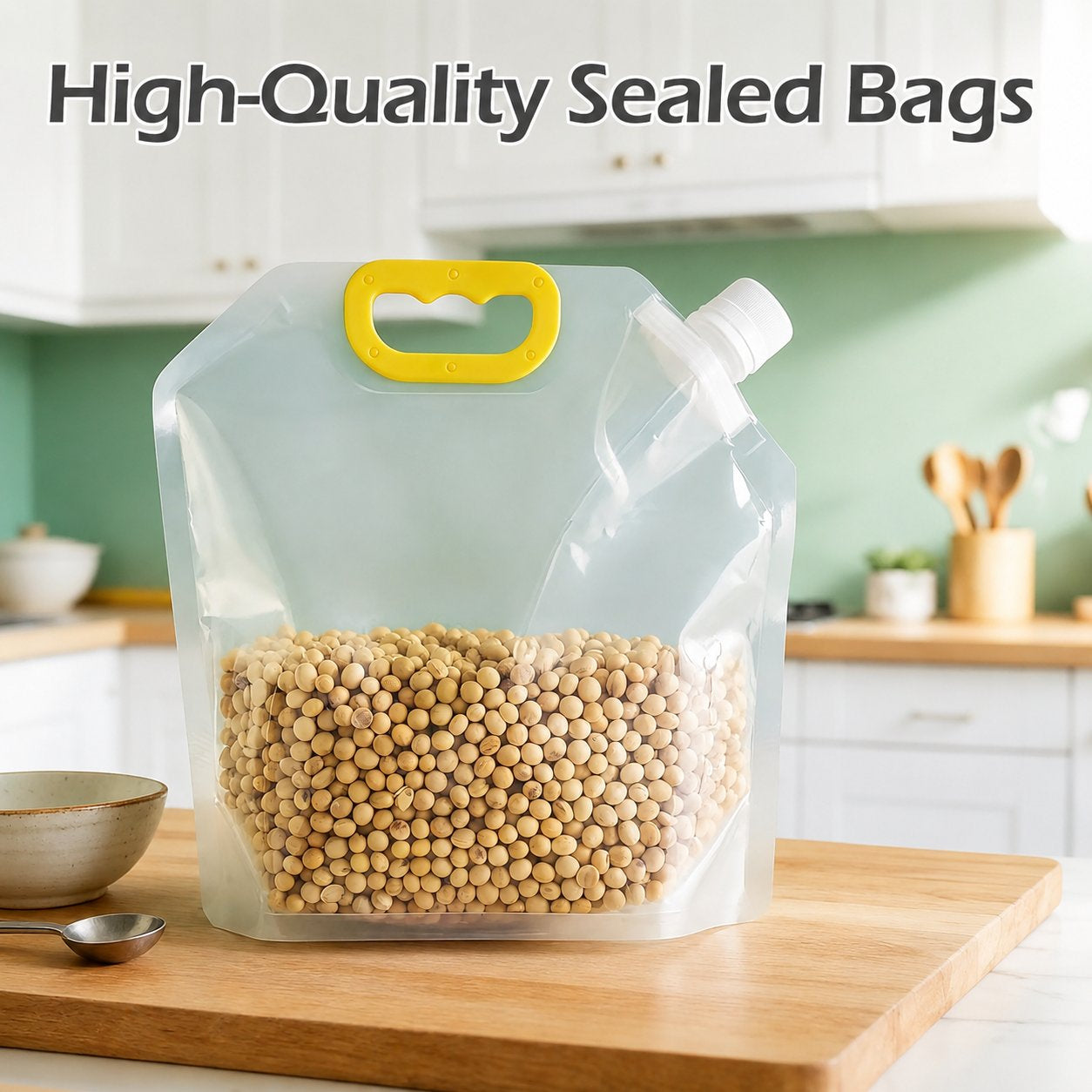 Reusable Leak-Proof Food Storage Sealed Bags with Portable Handle